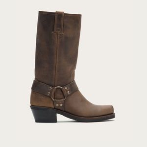 Mid Frye Brown Harness Moto Boots